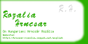 rozalia hrncsar business card