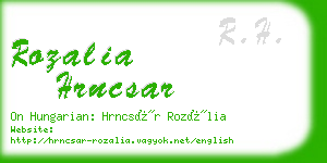 rozalia hrncsar business card